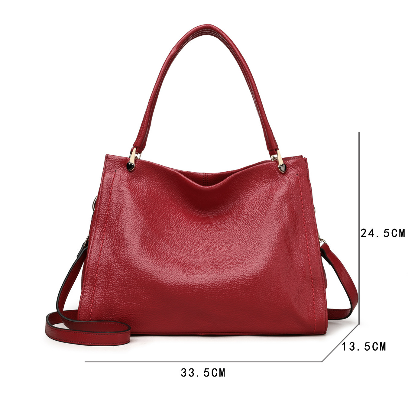 Women's Simple Cowhide Leather Single-shoulder Bag - Image 9