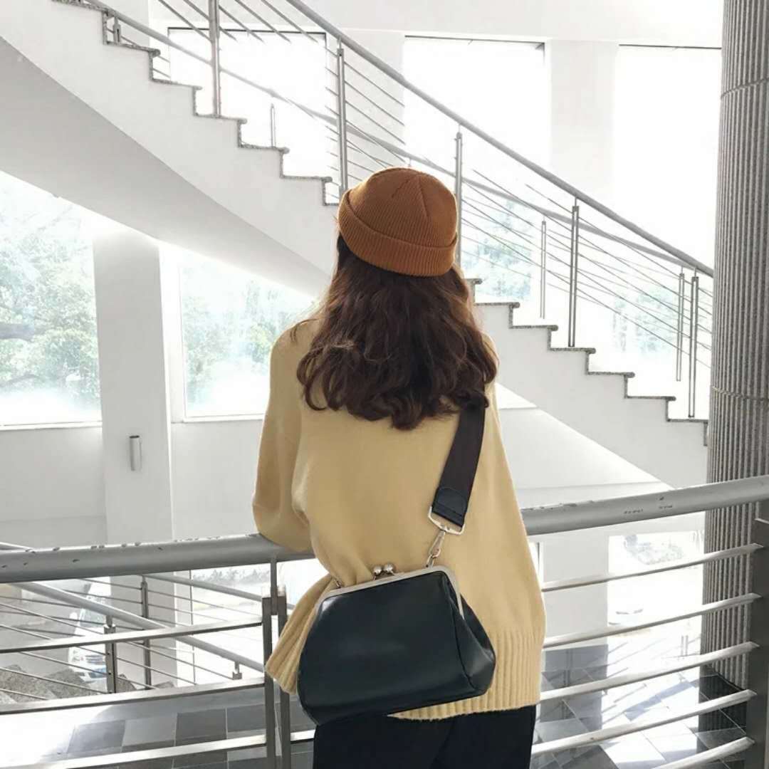 Solid Color Pu Women's Bag Retro Shoulder Messenger Bag - Image 9