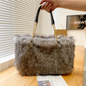 New Large Capacity Plush Women's Bag Simple Fashion European And American Style Trendy Women's Shoulder Handbag