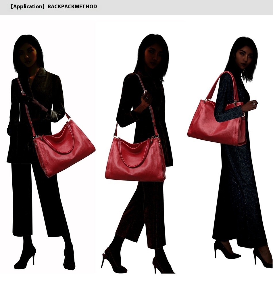 Women's Simple Cowhide Leather Single-shoulder Bag - Image 8