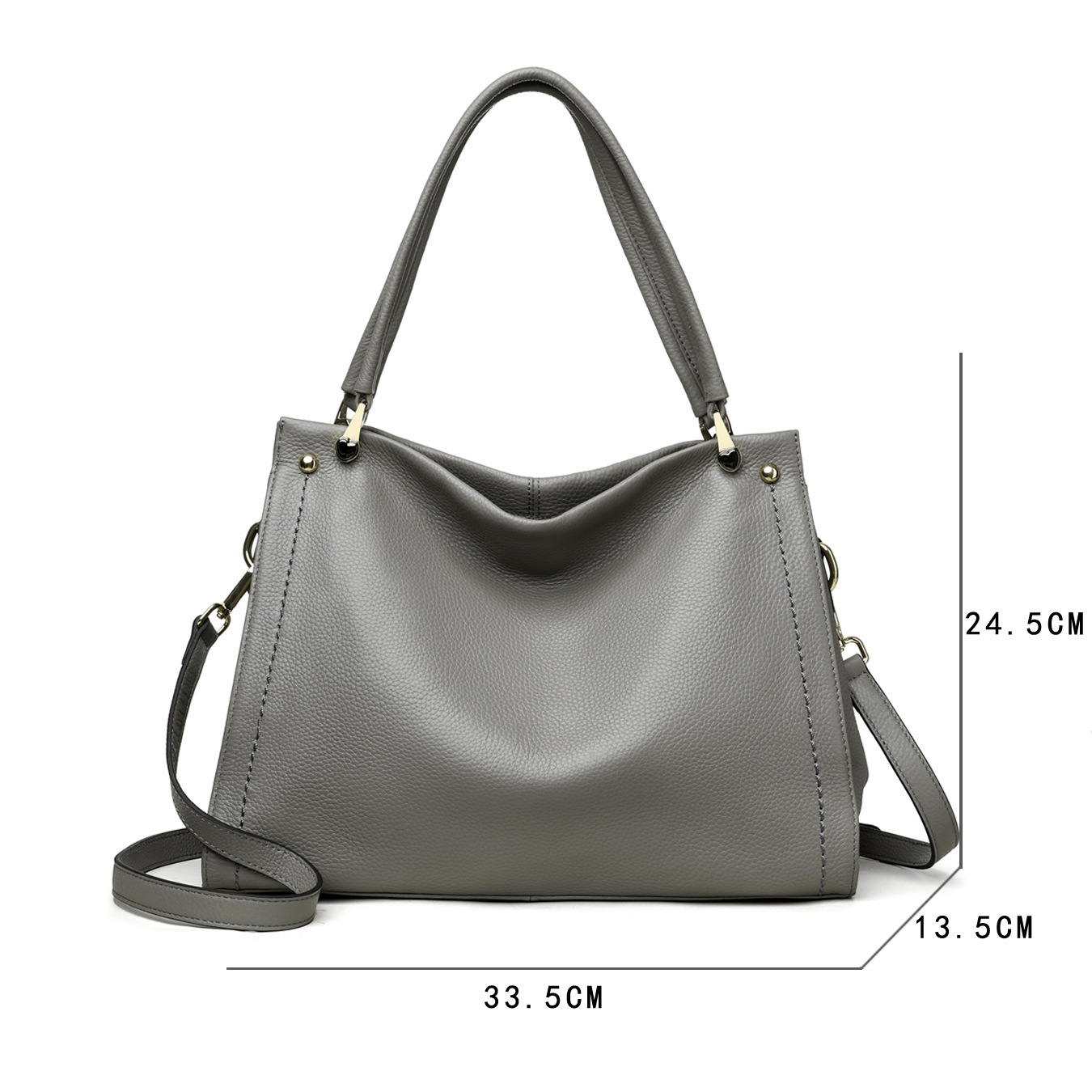 Women's Simple Cowhide Leather Single-shoulder Bag - Image 4